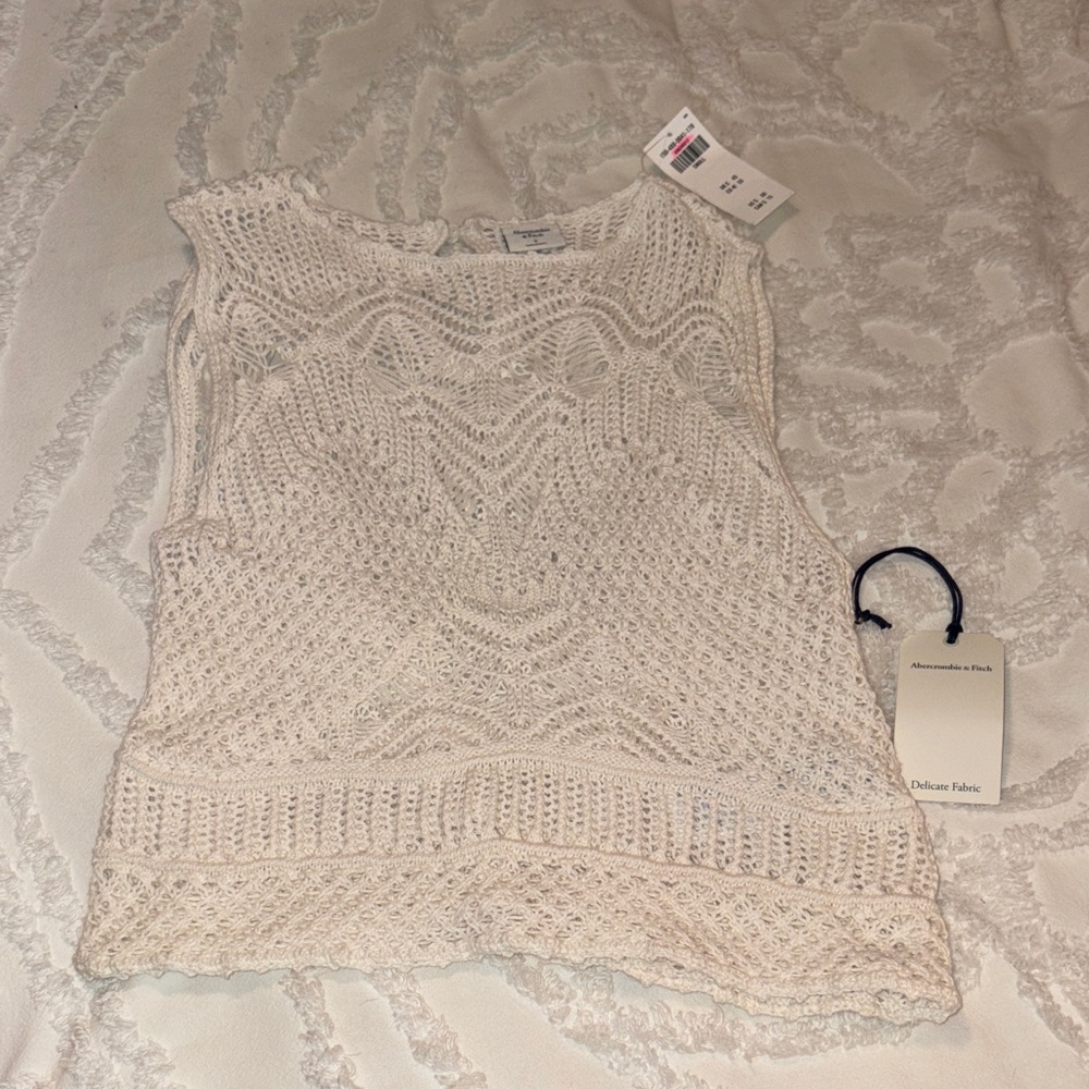 Abercrombie & Fitch Cream Crochet Blouse